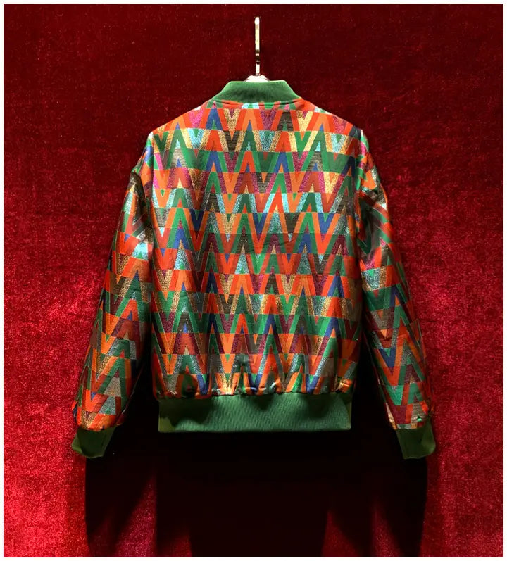 Colorful Short Baseball Jacket | same ANTHEM.