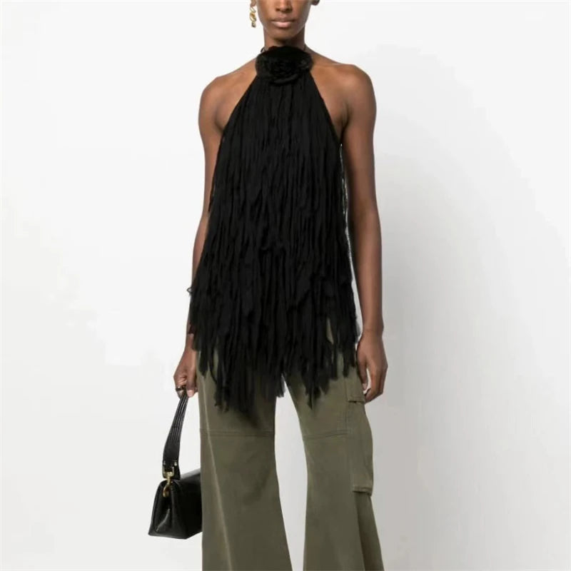 Backless Tassel Top | same ANTHEM.