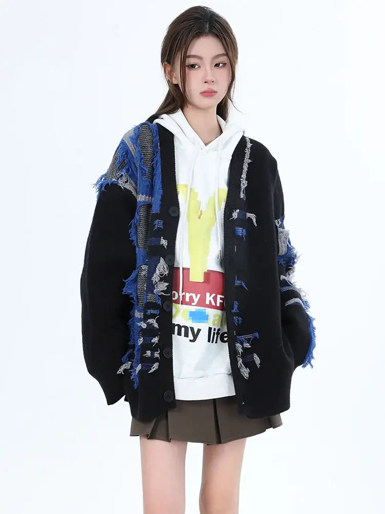 Tassel Loose Knit Cardigan | same ANTHEM.