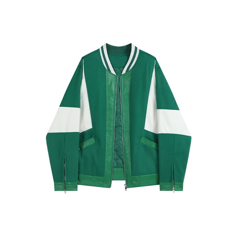 Oversize Contrast Color Baseball Coat – Women’s Autumn Winter Streetwear | same ANTHEM.