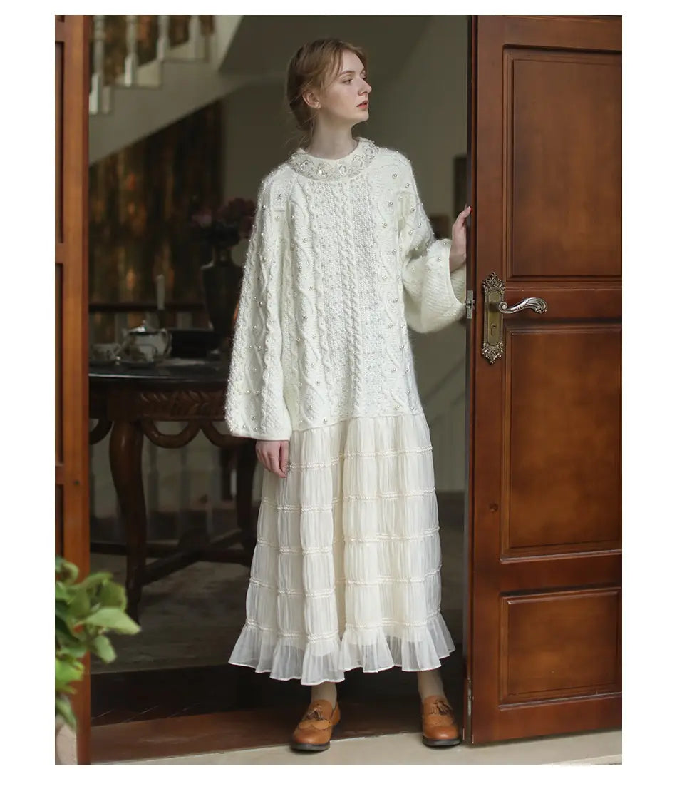 Two-Piece Loose Sweater Dress | same ANTHEM.