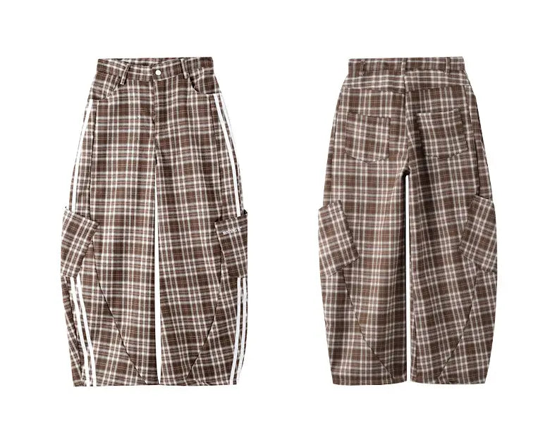Coffee Plaid Wide Leg Pants | same ANTHEM.