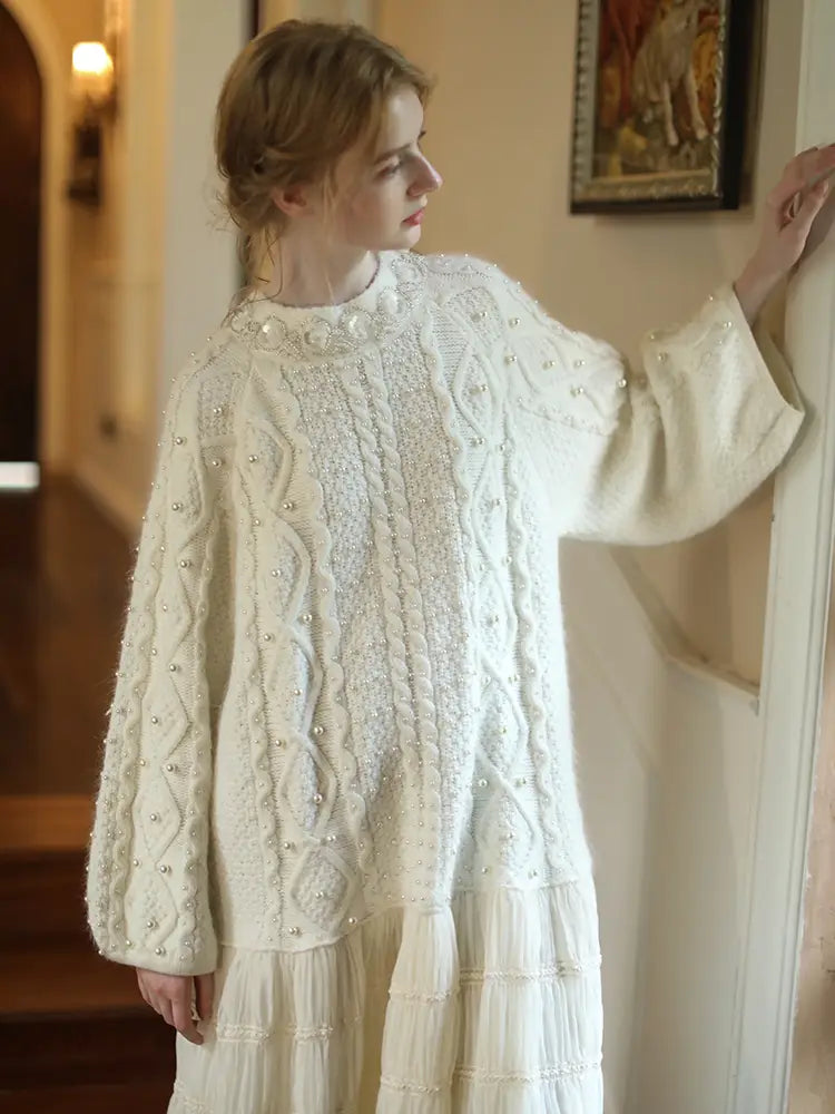Two-Piece Loose Sweater Dress | same ANTHEM.