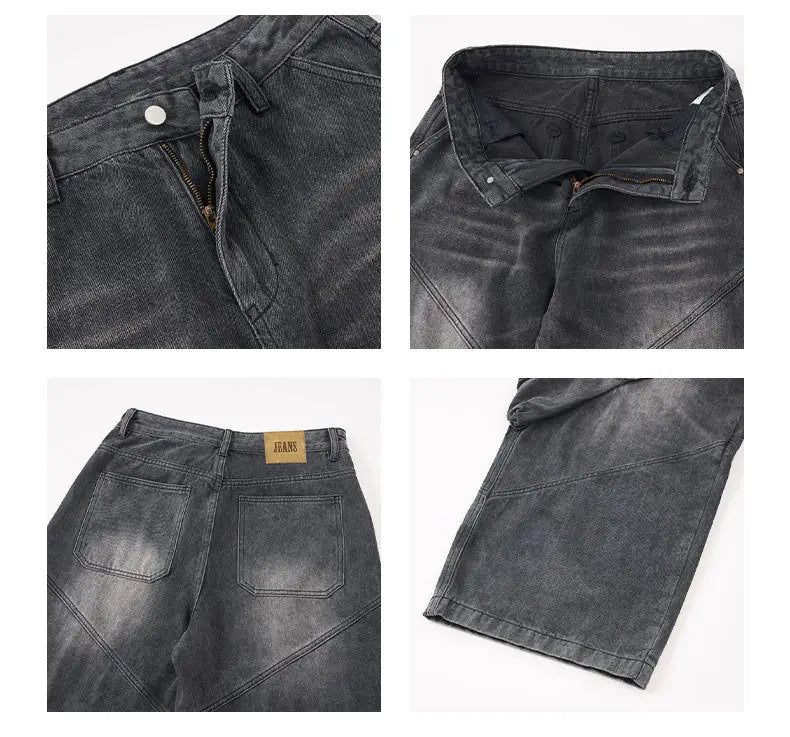 Women’s Water-Washed Flare Cargo Denim Pants – Baggy Streetwear Trousers | same ANTHEM Fashion