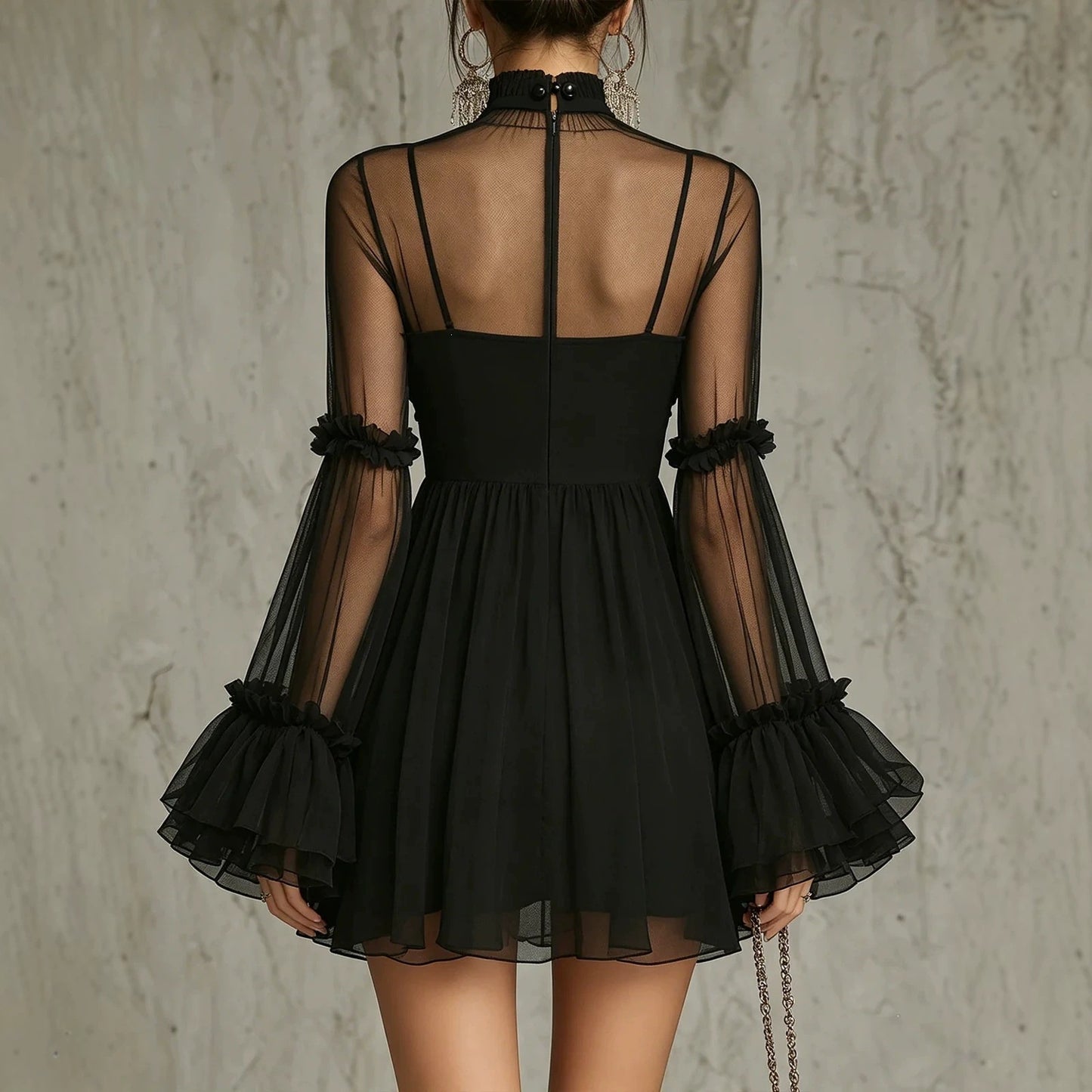 Flared Sleeve Lace Dress | same ANTHEM.