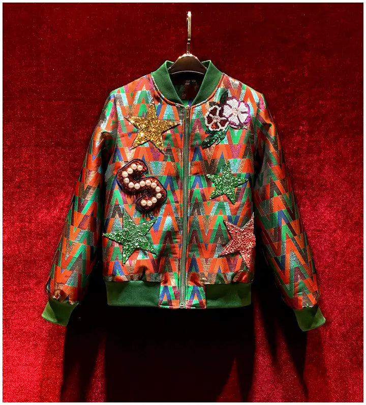 Colorful Short Baseball Jacket | same ANTHEM.
