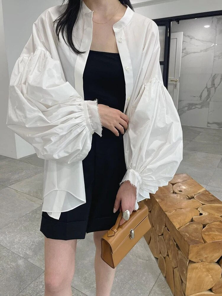 Casual Loose Lantern Shirt | same ANTHEM.