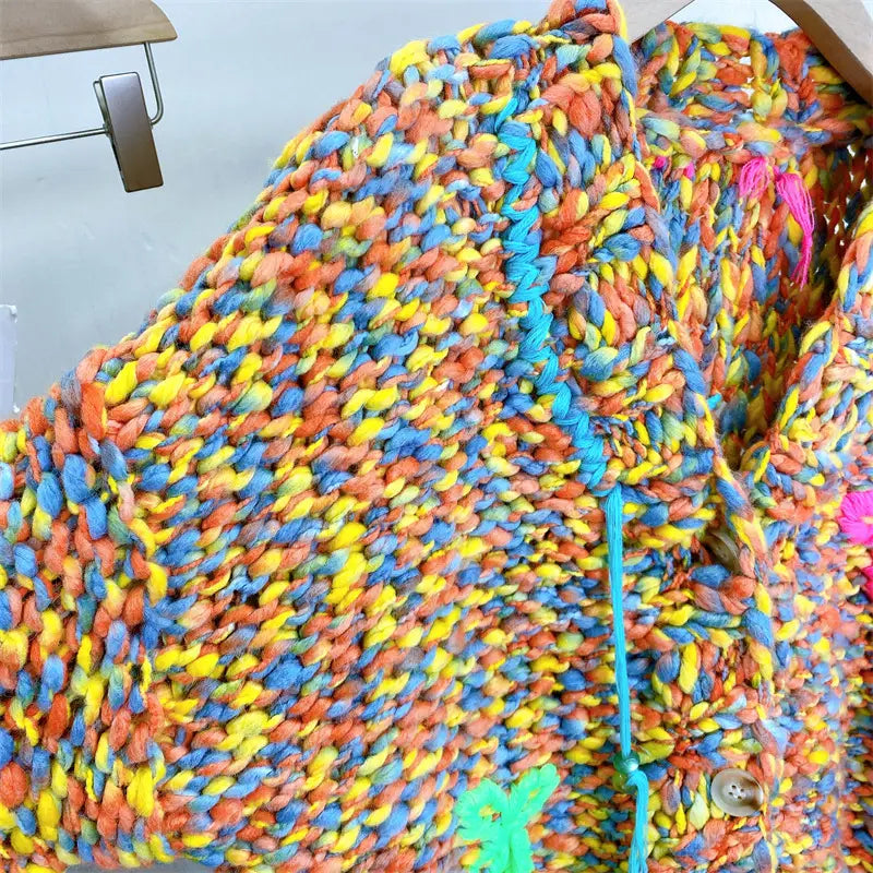 Knitted Thick Needle Sweater Cardigan | same ANTHEM.