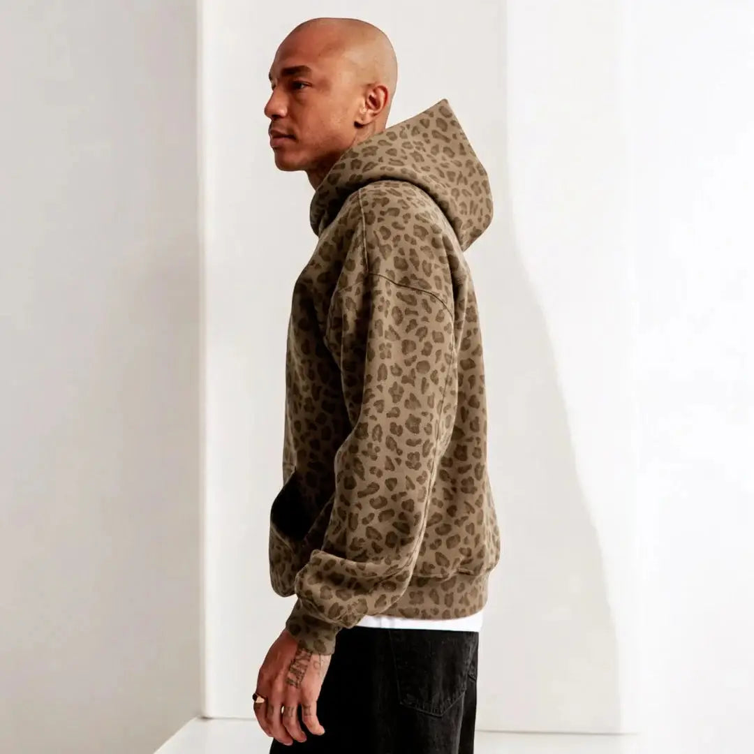 American Leopard Print Hoodie – Retro Streetwear for Soulmates | same ANTHEM