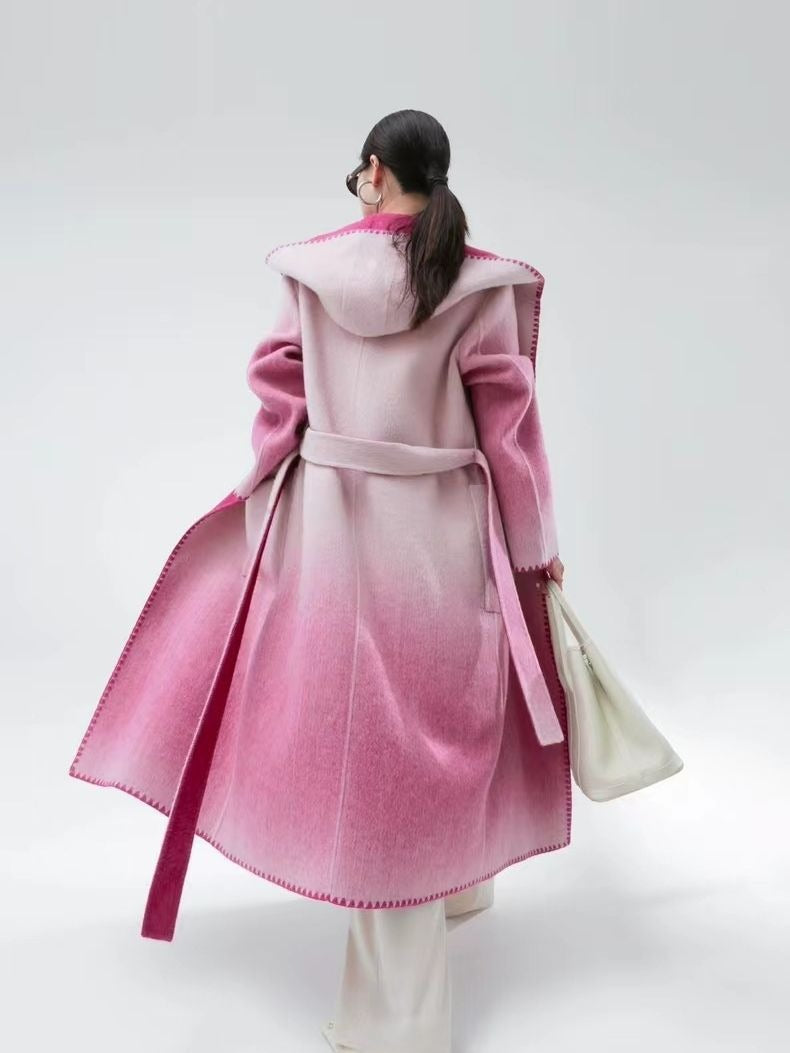Woolen Two Sided Hooded Coat | same ANTHEM.