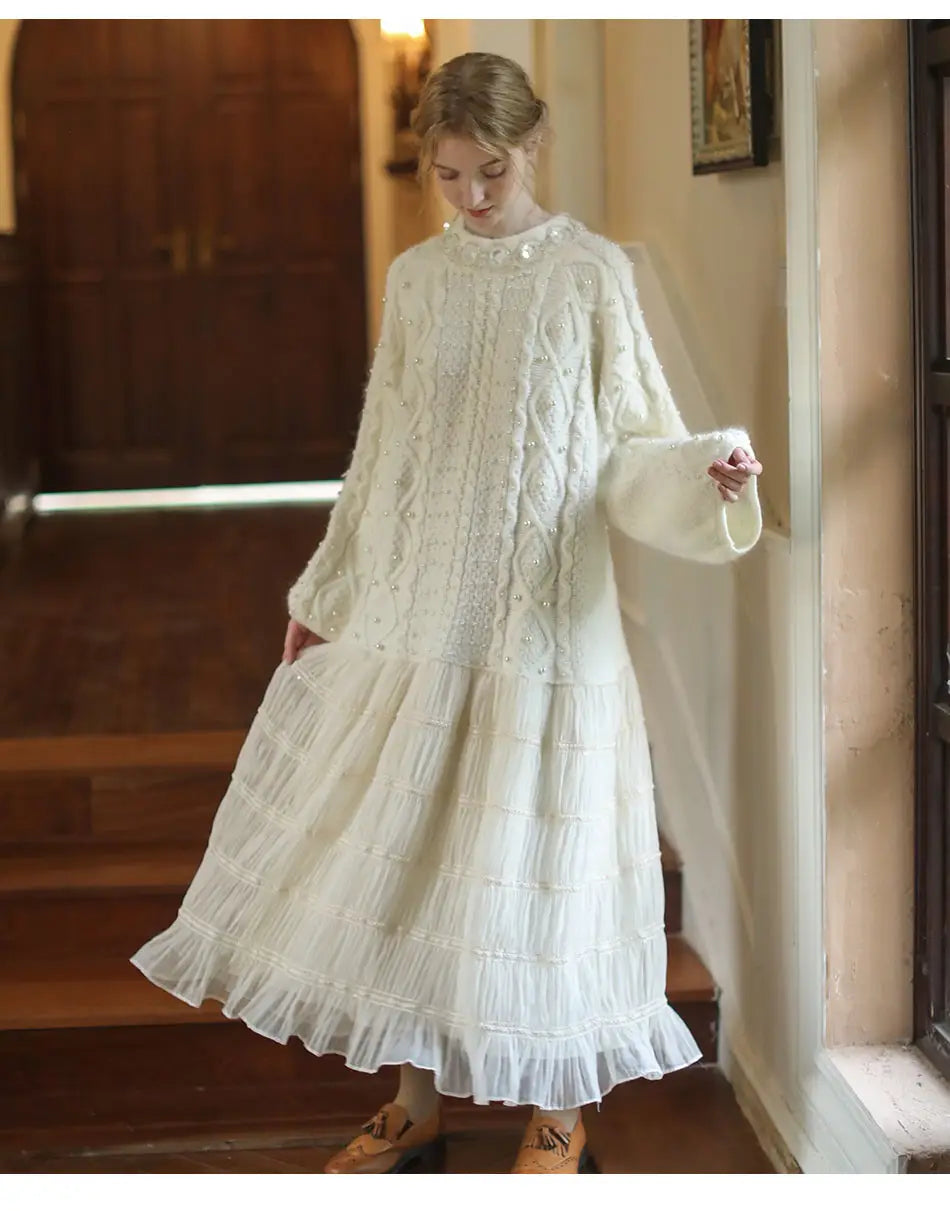 Two-Piece Loose Sweater Dress | same ANTHEM.
