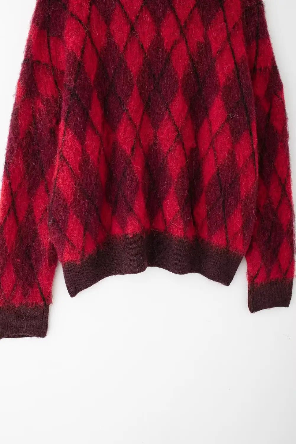 French Diamond Pattern Knitted Sweater for Women | same ANTHEM.