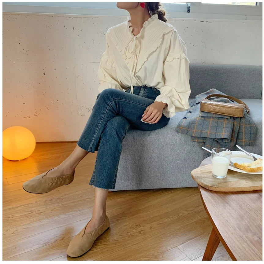 same ANTHEM. Hollow Out Vintage Blouse – Loose Korean Style Soulmate Streetwear