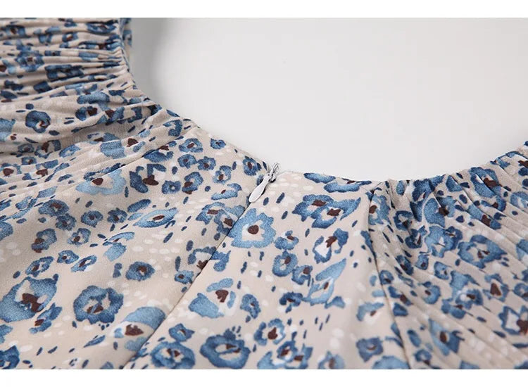 Boho Floral Midi Dress with Lantern Sleeves – Soulmate Streetwear | same ANTHEM. Femme