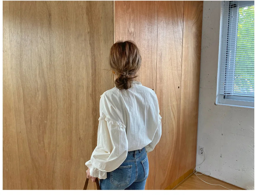 same ANTHEM. Hollow Out Vintage Blouse – Loose Korean Style Soulmate Streetwear