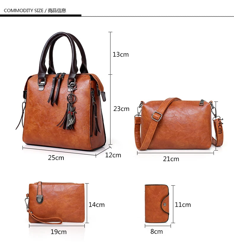 4 in 1 Designer Versatile PU Leather Handbag | same ANTHEM.