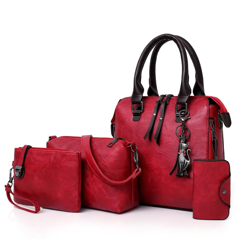 4 in 1 Designer Versatile PU Leather Handbag | same ANTHEM.