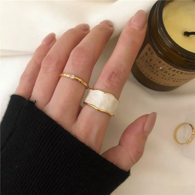 925 Sterling Silver Gold Rim French Vintage Ring | same ANTHEM.