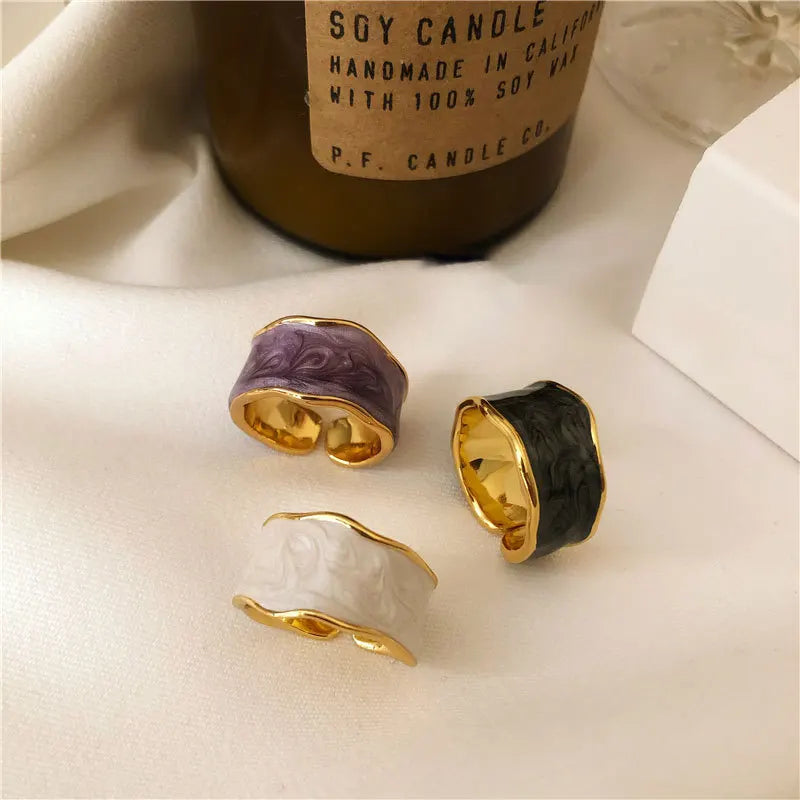 925 Sterling Silver Gold Rim French Vintage Ring | same ANTHEM.