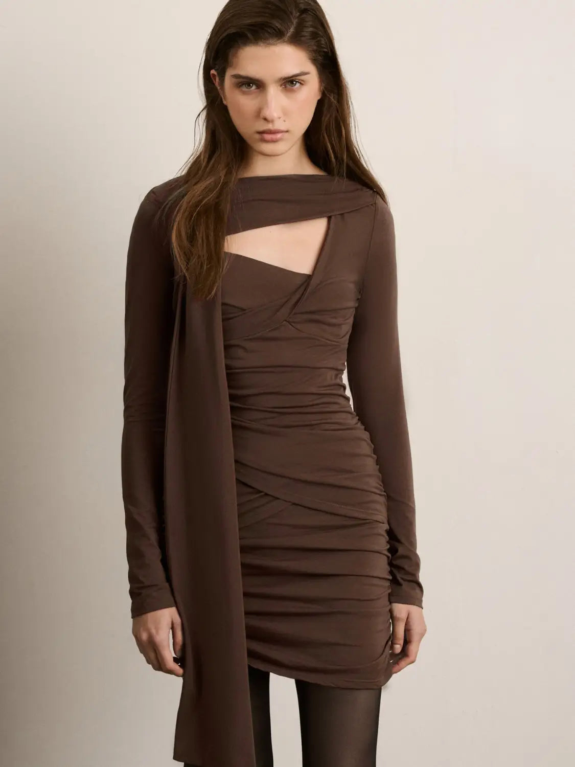 New Autumn Long-Sleeve Asymmetrical Bodycon Dress