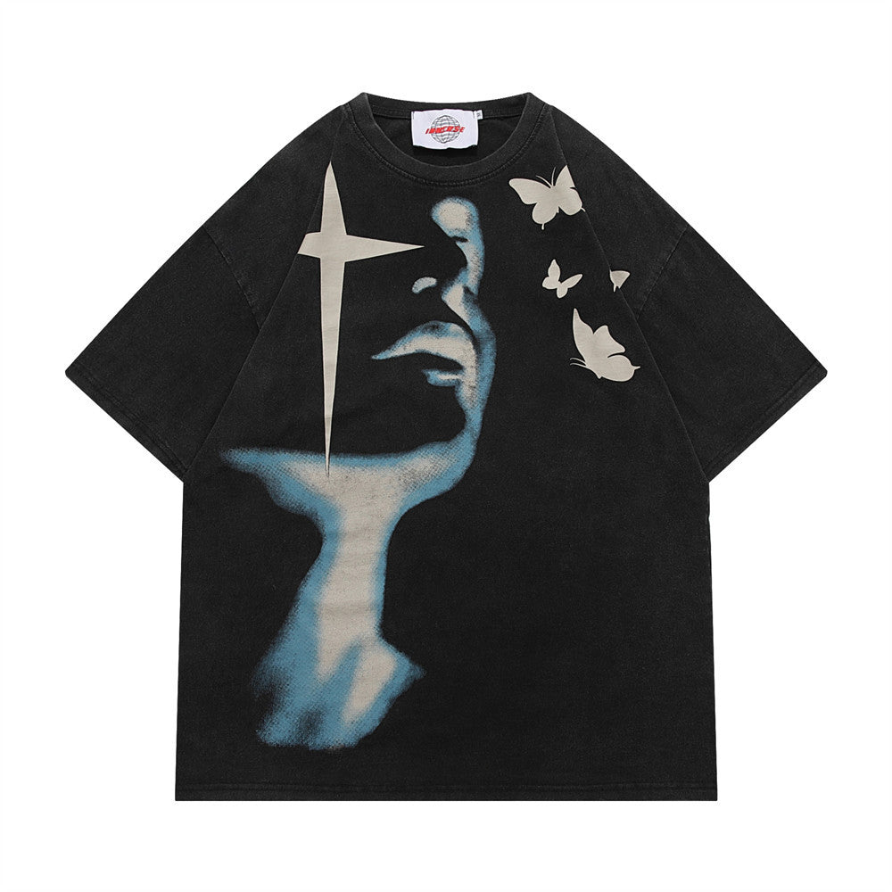 Abstract Cross Print Tee for Men – Soulmate Streetwear | same ANTHEM. - Black / M