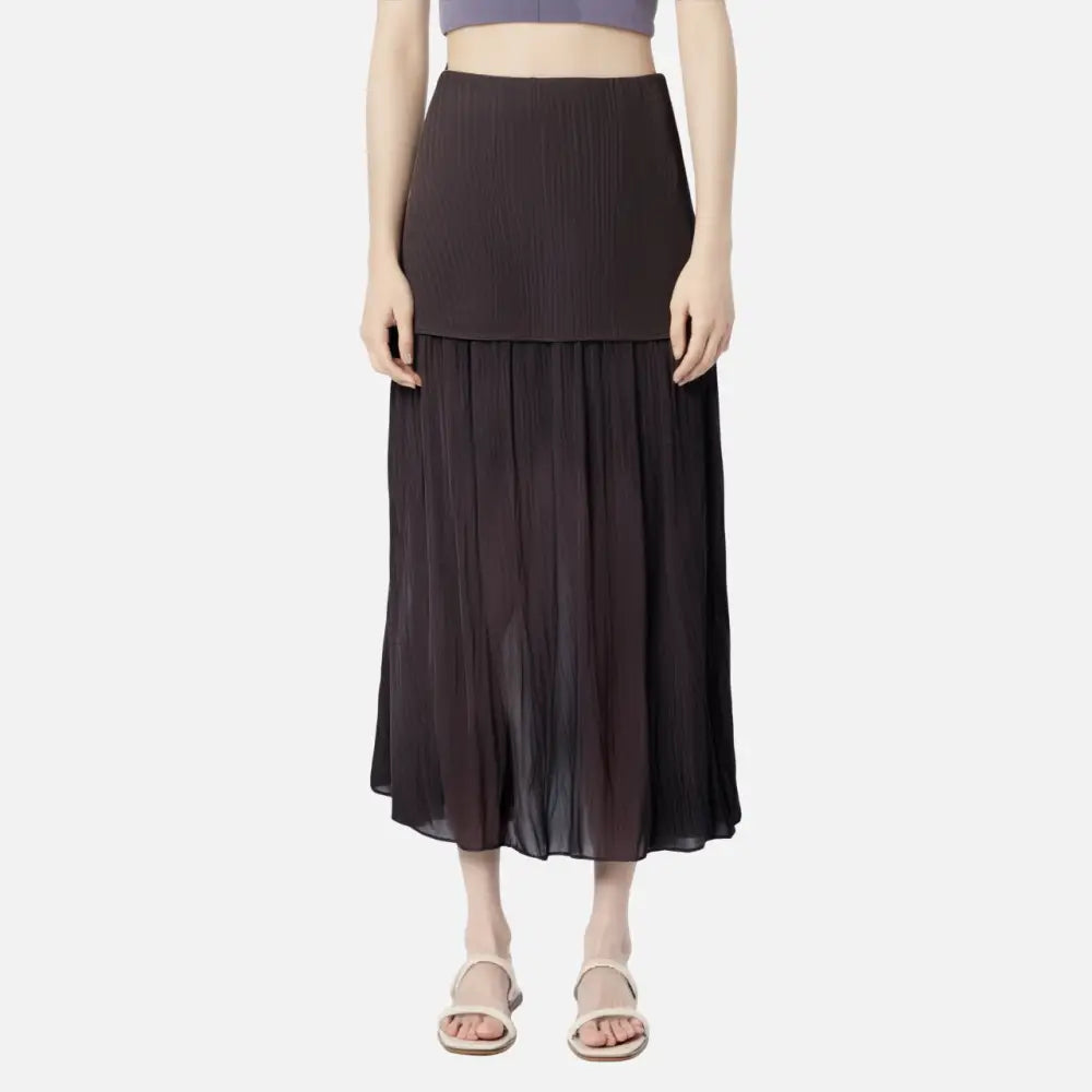 American Knitted Pleated Patchwork Skirt | Dreamy Romantic Chic | same ANTHEM
