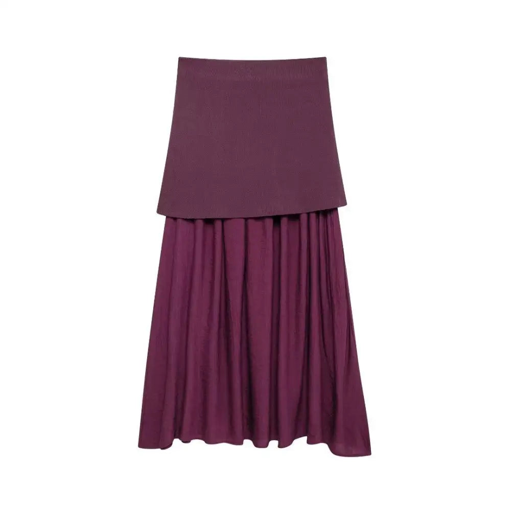 American Knitted Pleated Patchwork Skirt | Dreamy Romantic Chic | same ANTHEM