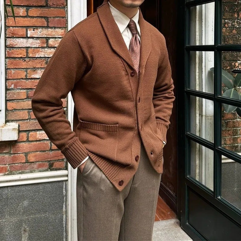 Autumn And Winter Thick Warm Coat For Men - Brown / 2XL