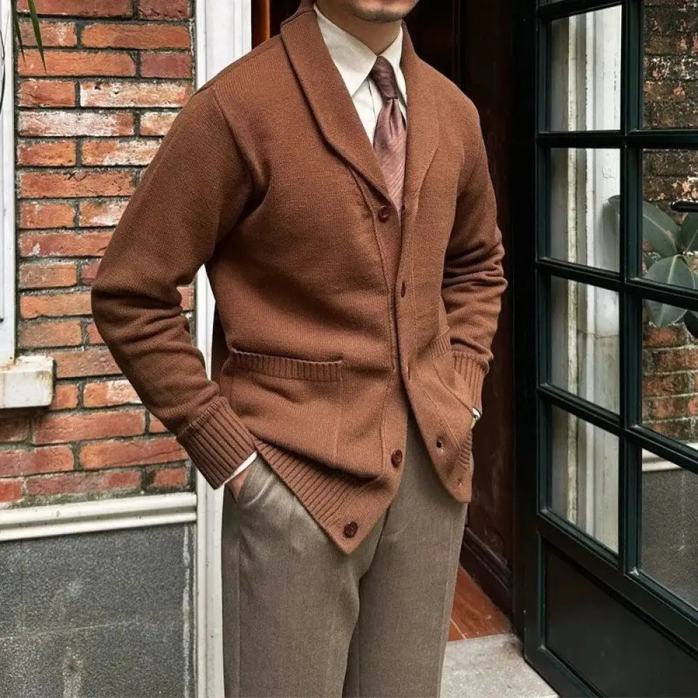 Autumn And Winter Thick Warm Coat For Men - Brown / 2XL