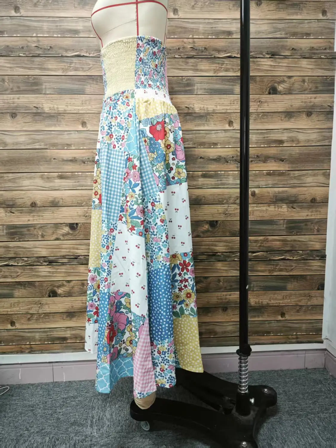 Printed Stitching Women’s Popular Floral Skirt Long Skirt