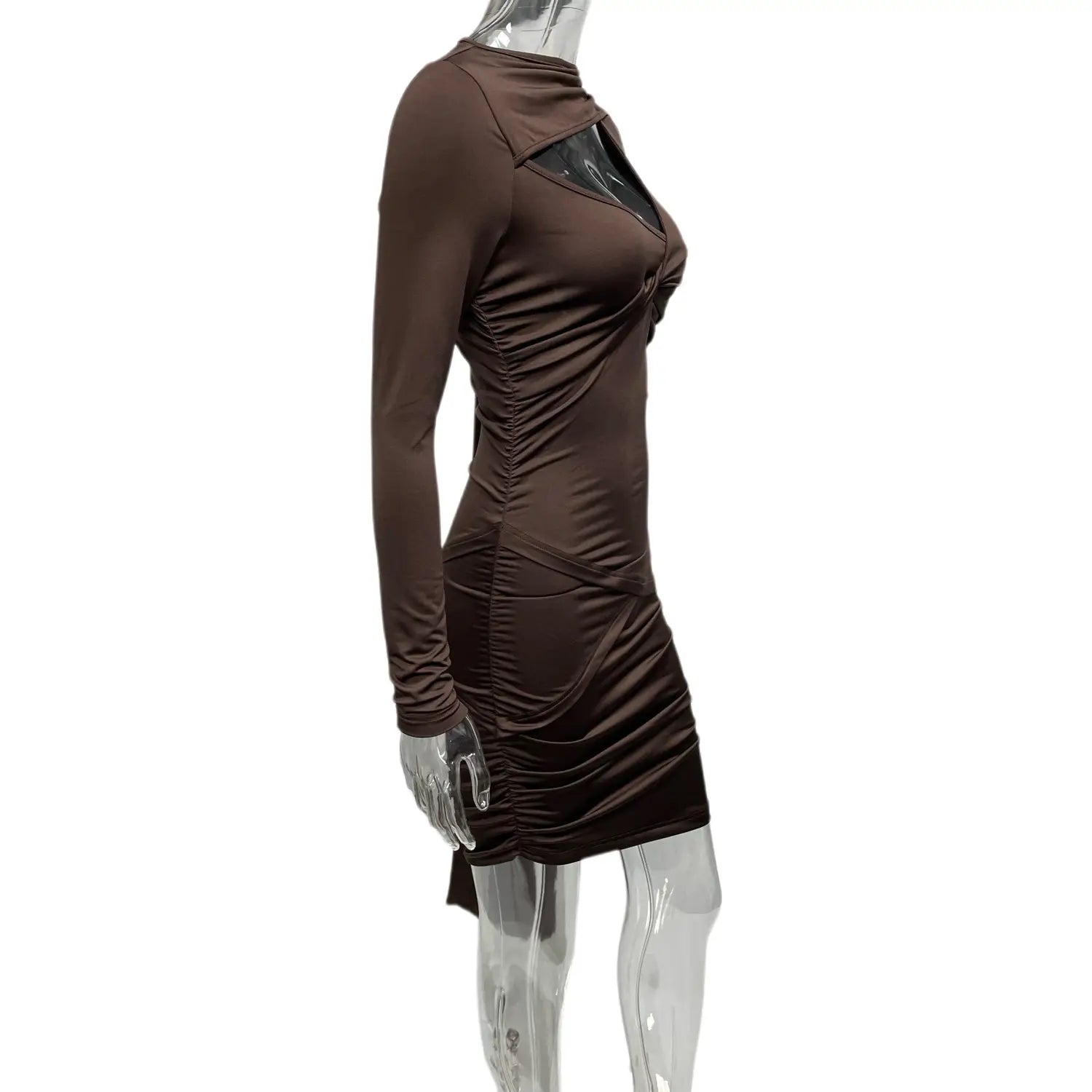 New Autumn Long-Sleeve Asymmetrical Bodycon Dress