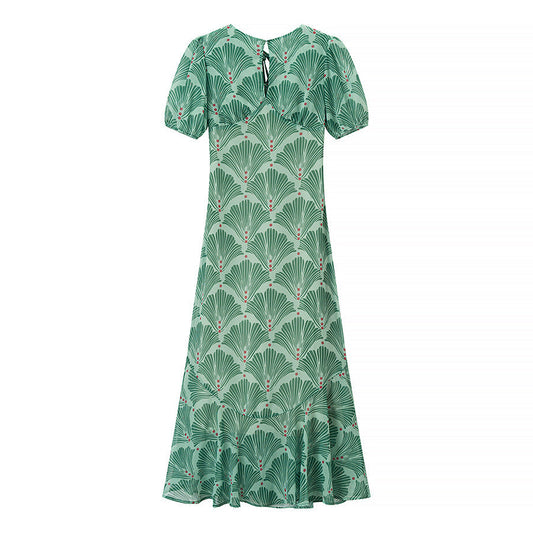 Back Strap Printed Long Dress – Soulmate Streetwear | same ANTHEM - Emerald green / S
