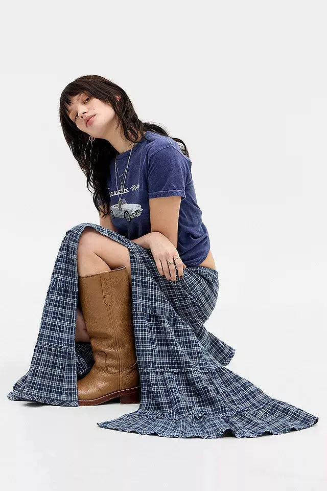 Plaid Long Skirt | same ANTHEM.