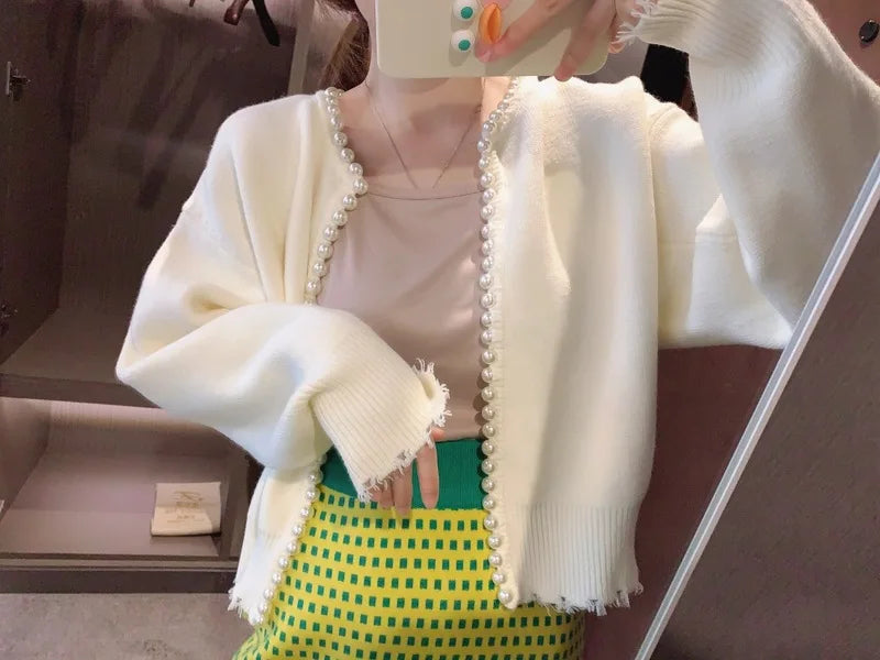 Beaded Knit Cardigan for Women | same ANTHEM. Elegant Soulmate Streetwear