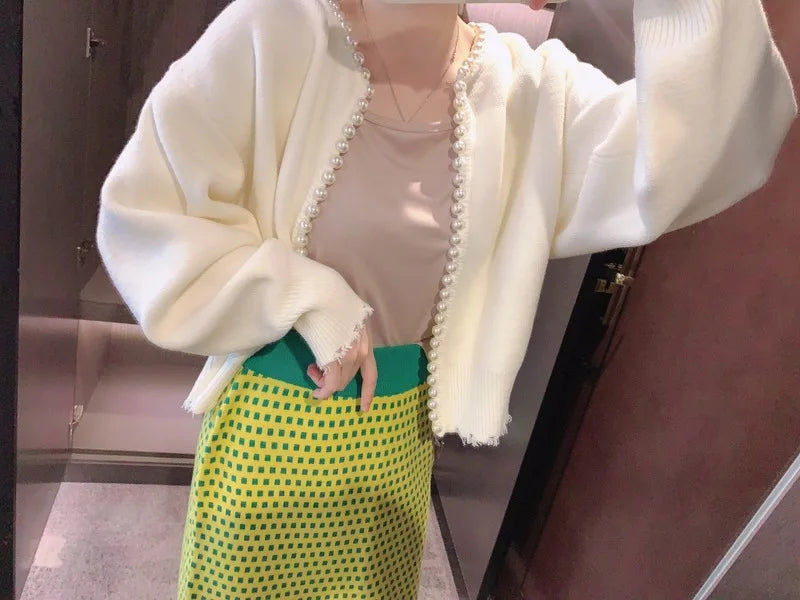 Beaded Knit Cardigan for Women | same ANTHEM. Elegant Soulmate Streetwear