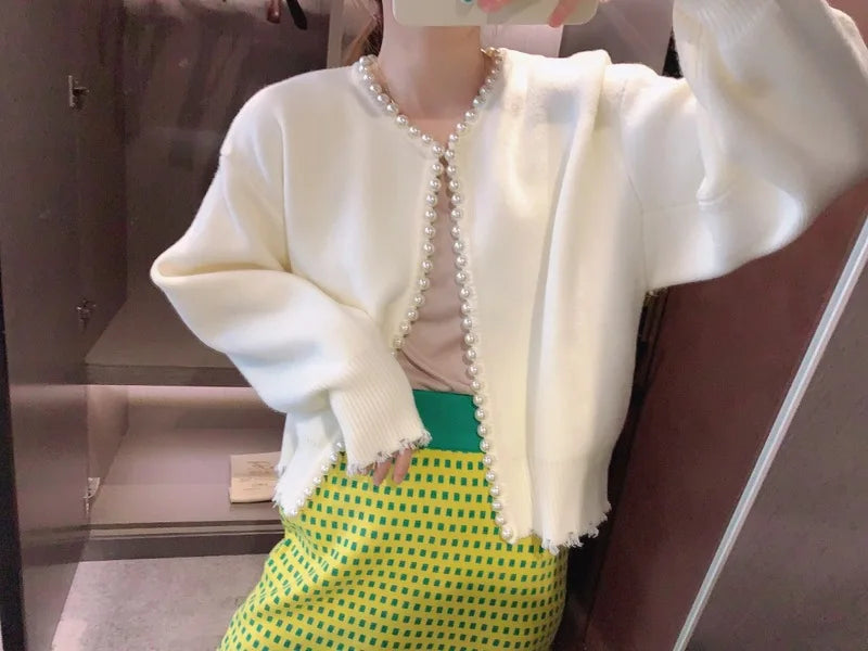 Beaded Knit Cardigan for Women | same ANTHEM. Elegant Soulmate Streetwear