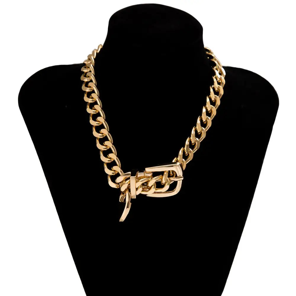 Belt Choker Necklace | Punk Chunky Chain Jewelry for Women | same ANTHEM.