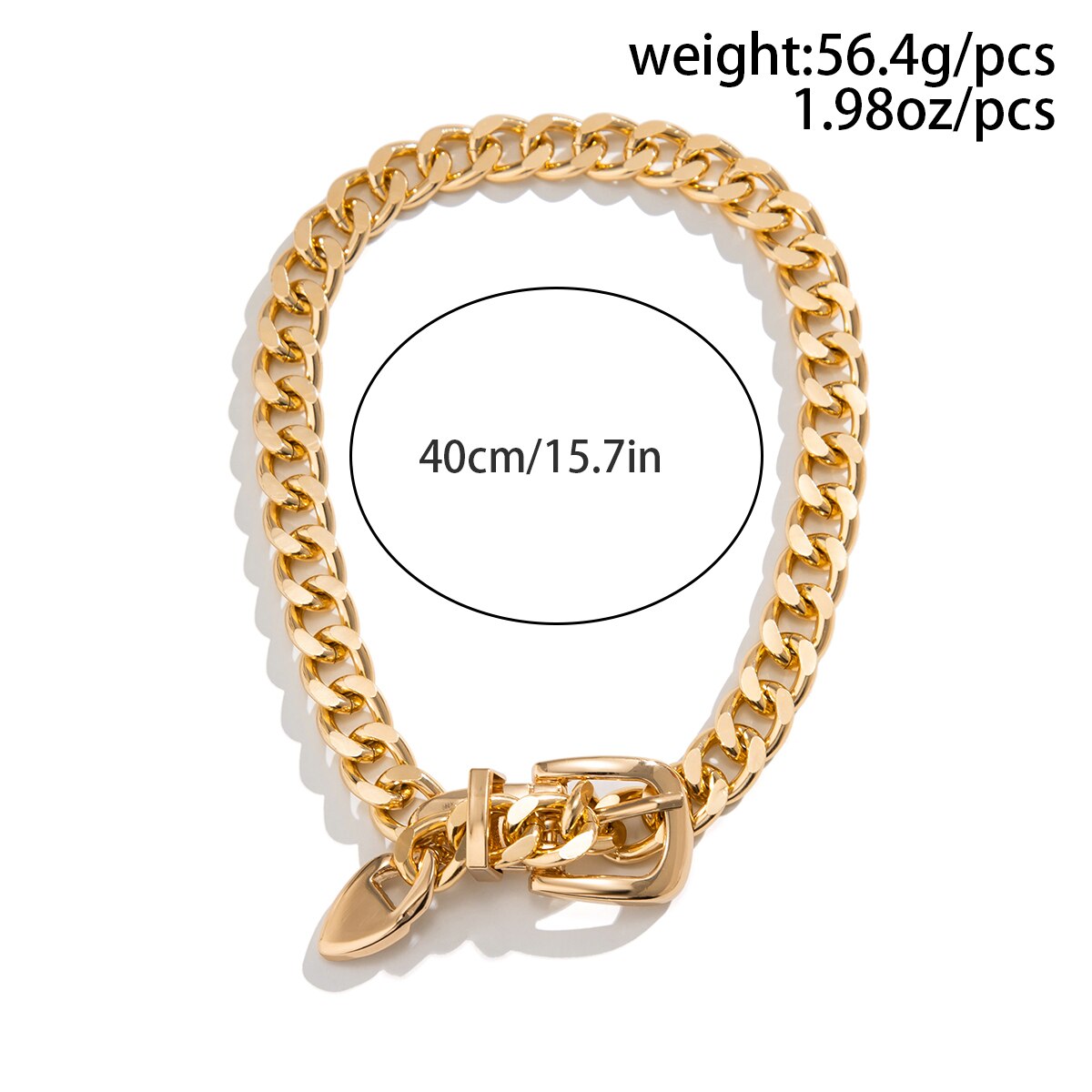 Belt Choker Necklace | Punk Chunky Chain Jewelry for Women | same ANTHEM.