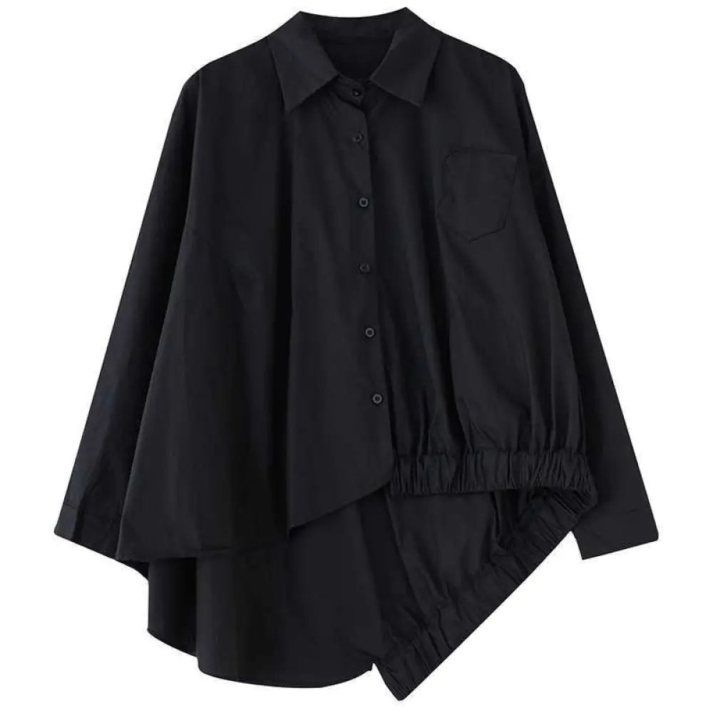 Black Asymmetric Blouse – Soulmate Streetwear | same ANTHEM. - black / one size