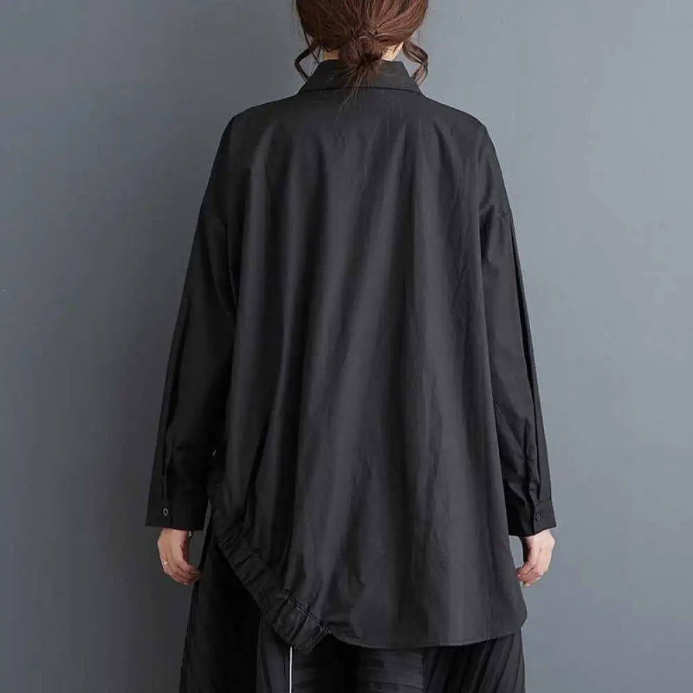 Black Asymmetric Blouse – Soulmate Streetwear | same ANTHEM. - black / one size