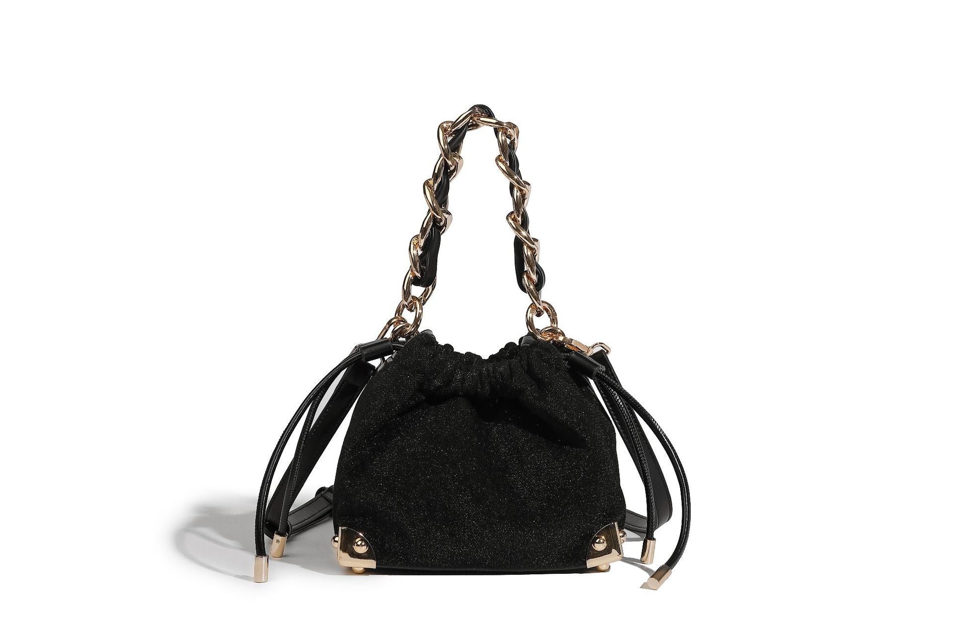 Black Handbag with Gold Chain Handle | same ANTHEM. Soulmate Streetwear & Fashion - Black - Bag
