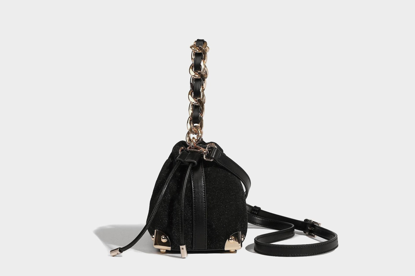 Black Handbag with Gold Chain Handle | same ANTHEM. Soulmate Streetwear & Fashion - Black - Bag