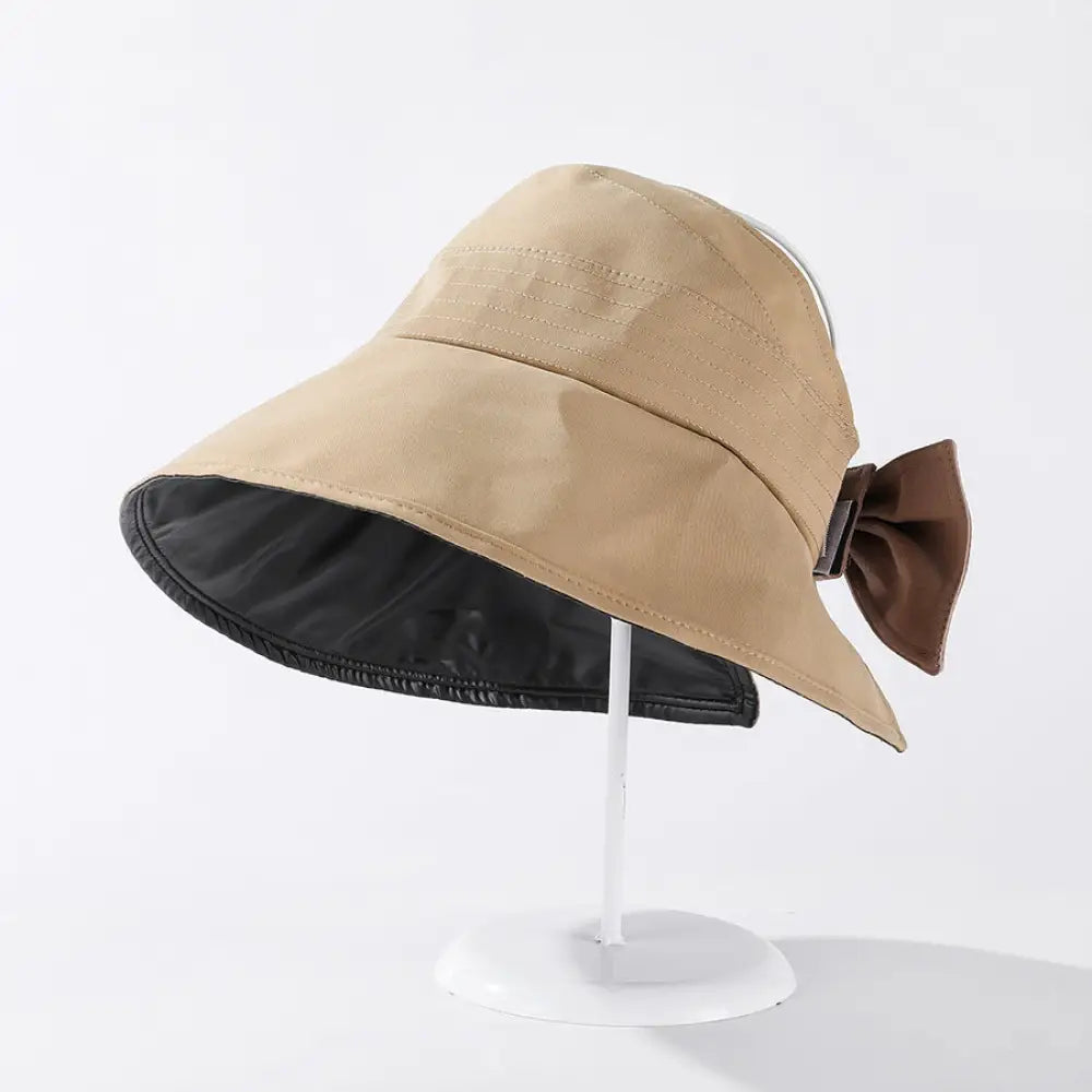 Black UV Bow Fisherman Hat – Poetic Soulmate Streetwear | same ANTHEM. - Khaki / M（56-58cm）