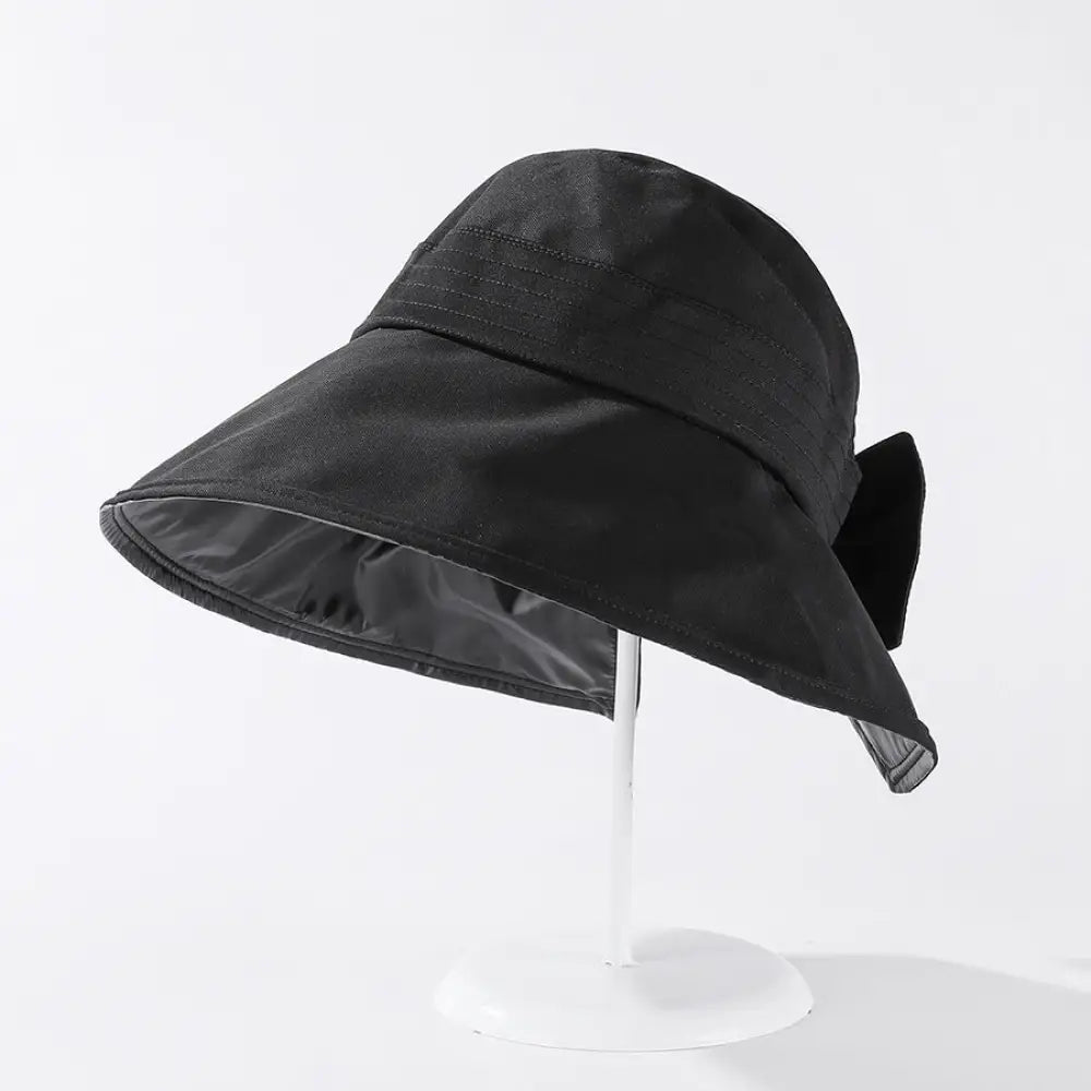 Black UV Bow Fisherman Hat – Poetic Soulmate Streetwear | same ANTHEM. - Black / M（56-58cm）