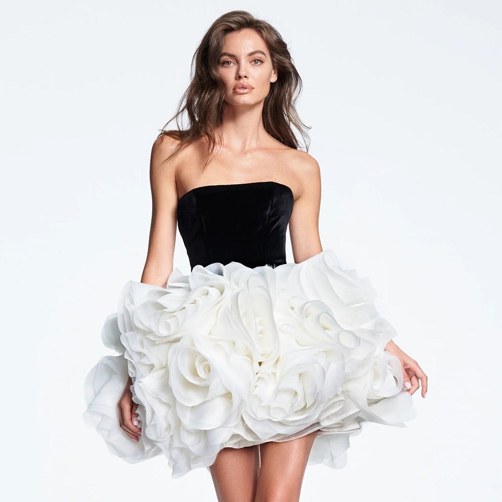 Black & White Flower Dress | same ANTHEM.