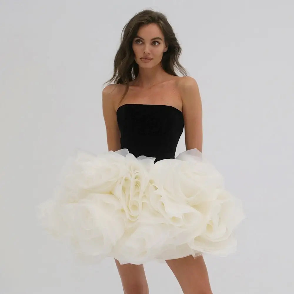 Black & White Flower Dress | same ANTHEM.