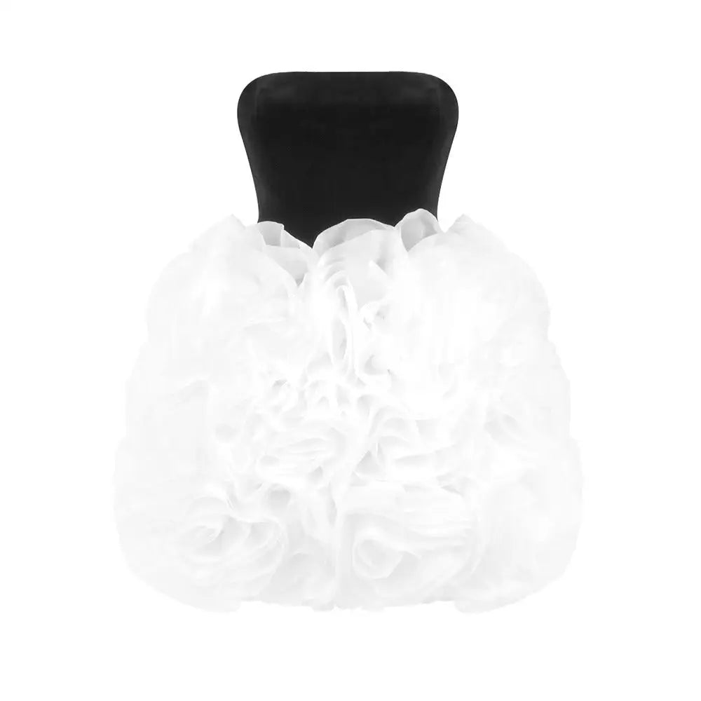 Black & White Flower Dress | same ANTHEM. - black and white / XS