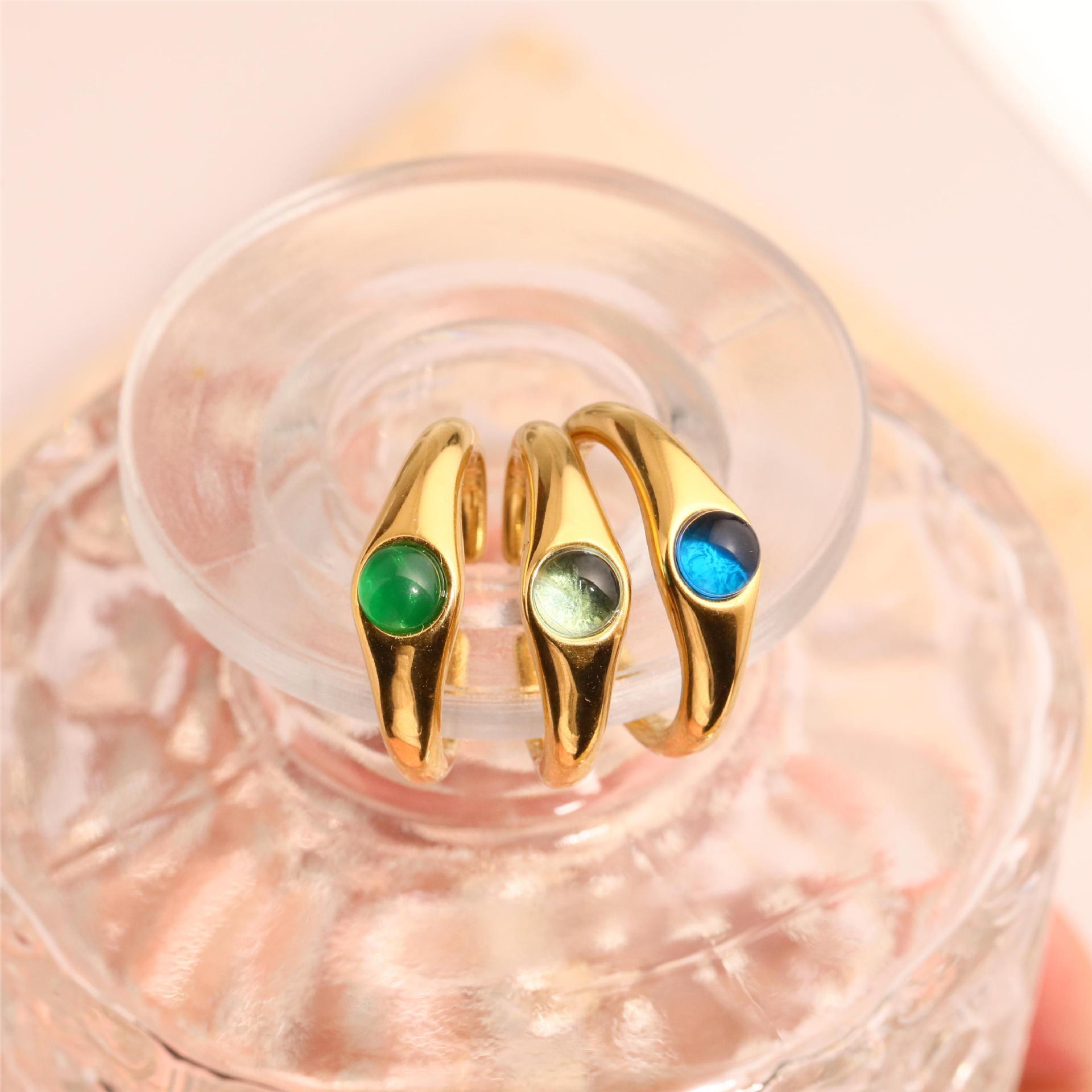Blue Gradient Stone Ring | Boho Soulmate Jewelry | Same Anthem
