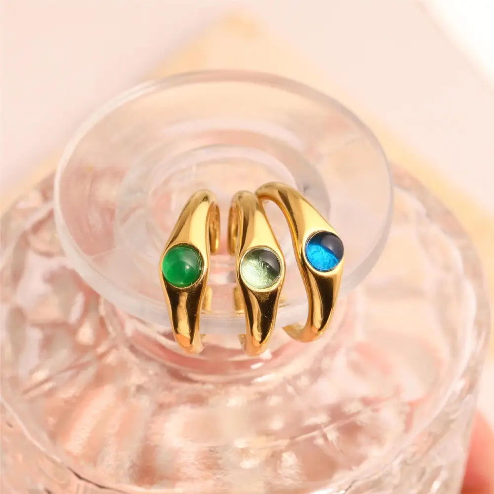 Blue Gradient Stone Ring | Boho Soulmate Jewelry | Same Anthem