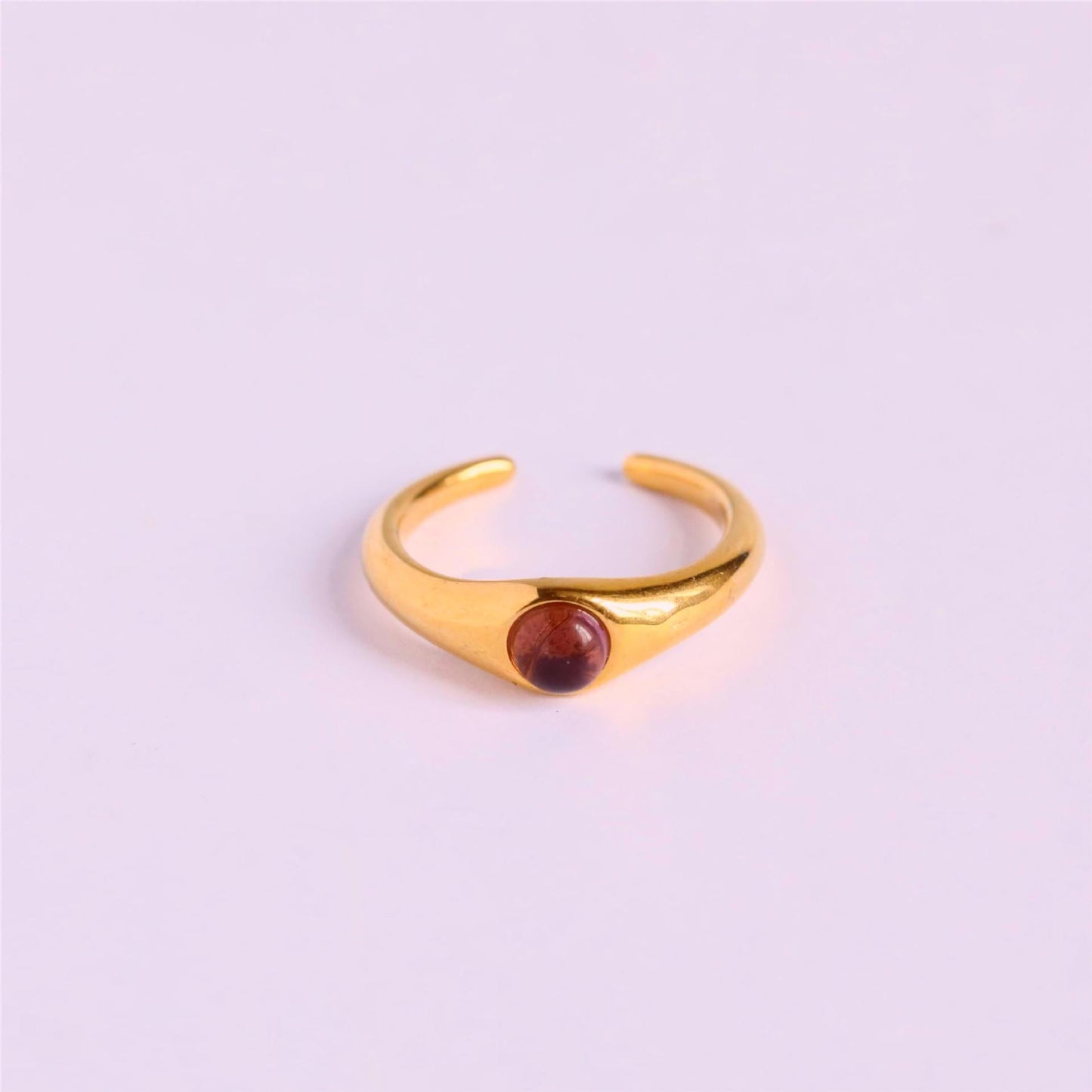 Blue Gradient Stone Ring | Boho Soulmate Jewelry | Same Anthem - CREATIVITY Gold Ring / Free Size Opening No 7